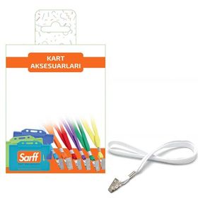 Sarff 10 Adet Metal Klipsli Beyaz Eko Askı İpi