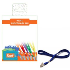 Sarff 10 Adet Metal Klipsli Lacivert Eko Askı İpi Blister