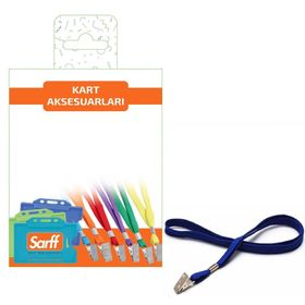 Sarff 10 Adet Metal Klipsli Lacivert Eko Askı İpi Blister