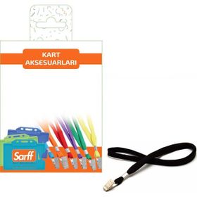Sarff 10 Adet Metal Klipsli Siyah Eko Askı İpi Blister