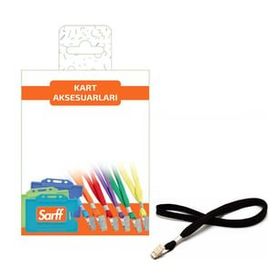 Sarff 10 Adet Metal Klipsli Siyah Eko Askı İpi Blister