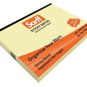 Sarff 100x75 mm 100 Yaprak Sarı Yapışkanlı Not Kağıdı