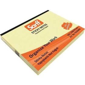 Sarff 100x75 mm 100 Yaprak Sarı Yapışkanlı Not Kağıdı