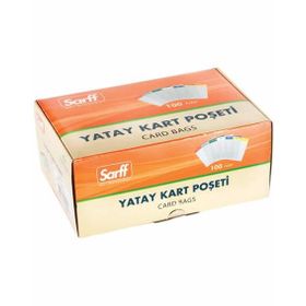 Sarff 11.5x16 cm 100 Adet Dikey Şeffaf Kart Poşeti