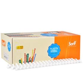 Sarff 14 mm Beyaz 100 Adet Plastik Spiral
