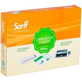 Sarff 150 Mikron Şeffaf A5 100 Adet Laminasyon Filmi