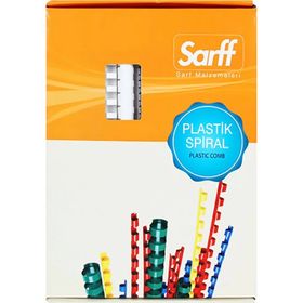 Sarff 15312008 100'lü 6 mm Delux Kırmızı Plastik Spiral
