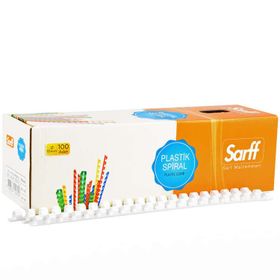 Sarff 15312017 100'lü 10 mm Delux Beyaz Plastik Spiral