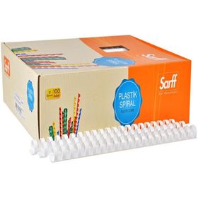 Sarff 15312035 100'lü 16 mm Delux Beyaz Plastik Spiral