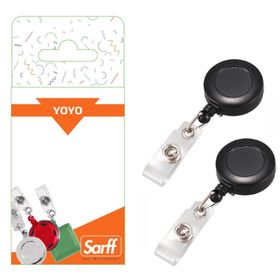 Sarff 2 Adet Yuvarlak Kancalı Siyah Eko Yoyo Blister