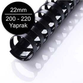 Sarff 22 mm Plastik Siyah 200-220 Yaprak Kapasiteli 50'li Spiral