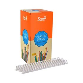Sarff 25 mm 50 Adet Beyaz Delux Plastik Spiral