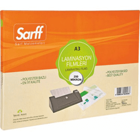 Sarff 250 Mikron Parlak A5 Pvc 50'li Laminasyon Filmi