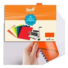 Sarff 450 Micron A3 Opak Turuncu PP Kapak 50'li Paket