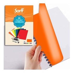 Sarff 450 Micron A4 Opak Turuncu PP Kapak 50'li Paket