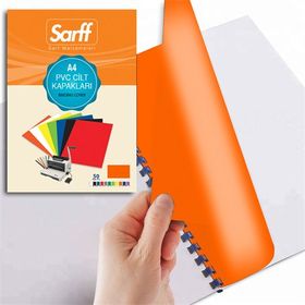 Sarff 450 Micron A4 Opak Turuncu PP Kapak 50'li Paket