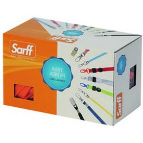 Sarff 50'li Siyah Metal Klipsli Polyester Dokuma Kart Askı İpi