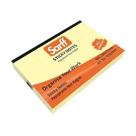 Sarff 50x75 mm 100 Yaprak Sarı Yapışkanlı Not Kağıdı