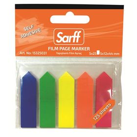 Sarff 5x12x44 mm 25 Yaprak Fosforlu Renkler Film Ayraç