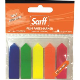Sarff 5x12x44 mm 25 Yaprak Fosforlu Renkler Film Ayraç