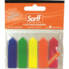 Sarff 5x12x44 mm 25 Yaprak Fosforlu Renkler Film Ayraç