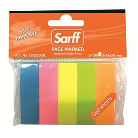 Sarff 5x15x50 mm 500 Yaprak Fosforlu Renkler Kağıt Ayraç