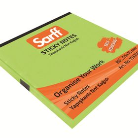 Sarff 75x75 mm 80 Yaprak Neon Yeşil Yapışkanlı Not Kağıdı