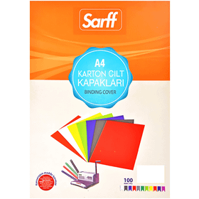 Sarff A4 Karton Desenli Beyaz 100'lü Cilt Kapağı