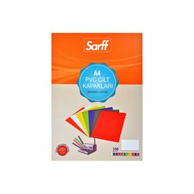 Sarff A4 Şeffaf 100 Adet PVC Sarı Cilt Kapakları