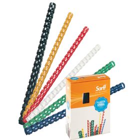 Sarff Bind 12 mm Kırmızı Plastik Spiral
