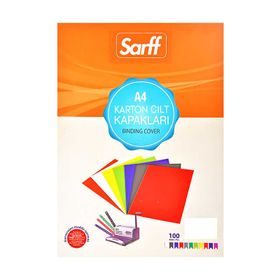 Sarff Karton 100 Adet Desenli Kırmızı Cilt Kapağı