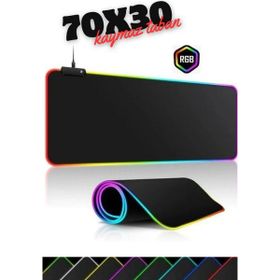 Sarftech Rgb Mouse Pad LED Işıklı Baskısız 70 x 30 cm Siyah Mouse Pad