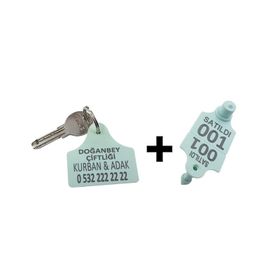 Sarı 1-400 Arası Küçükbaş Kurban Küpe ve Anahtarlık