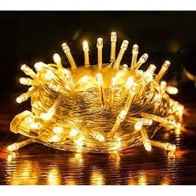 Sarı Led Işık 10 Metre 100 Ampullü Yılbaşı Işıkları