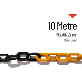 Sarı Siyah 10 m Plastik Zincir