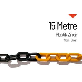 Sarı Siyah 15 m Plastik Zincir