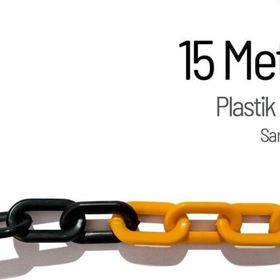Sarı Siyah 15 m Plastik Zincir