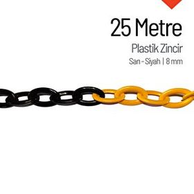 Sarı Siyah 25 m Plastik Zincir
