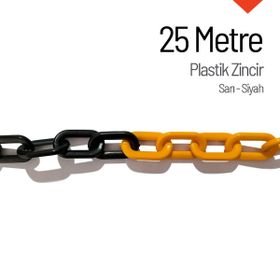 Sarı Siyah 25 m Plastik Zincir