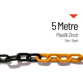Sarı Siyah 5 m Plastik Zincir