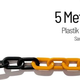 Sarı Siyah 5 m Plastik Zincir