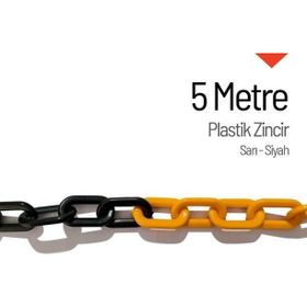 Sarı Siyah 5 m Plastik Zincir