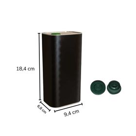 Sarkap 1 lt Mat Siyah Kapaklı Zeytinyağı Tenekesi