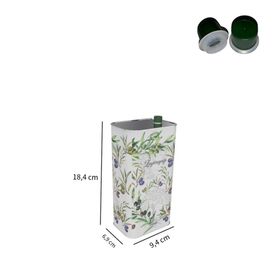 Sarkap 1000 ml Beyaz Yeşil Zeytin Dobi Kapaklı Zeytinyağı Tenekesi