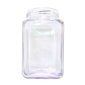 Sarkap 1000 ml Kapaksız Köşeli Cam Kavanoz
