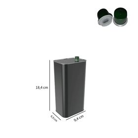 Sarkap 1000 ml Koyu Siyah Dobi Kapaklı Zeytinyağı Tenekesi