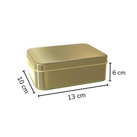 Sarkap 100x130x60 mm Gold Metal Dikdörtgen Kutu
