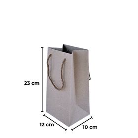 Sarkap 12x23x10 cm Örgü İp Saplı Kraft Çanta