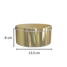 Sarkap 133x60 mm Gold Metal Yuvarlak Kutu