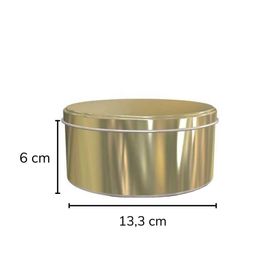 Sarkap 133x60 mm Gold Metal Yuvarlak Kutu